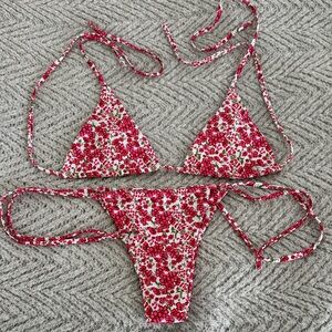 Pink Floral Bikini